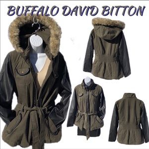 🛑CLEARANCE‼️ VINTAGE BUFFALO DAVID BITTON W/ REMOVABLE HOOD 🫒Olive green